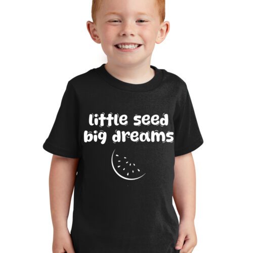 Toddler Little Seed Big Dreams Black Tee