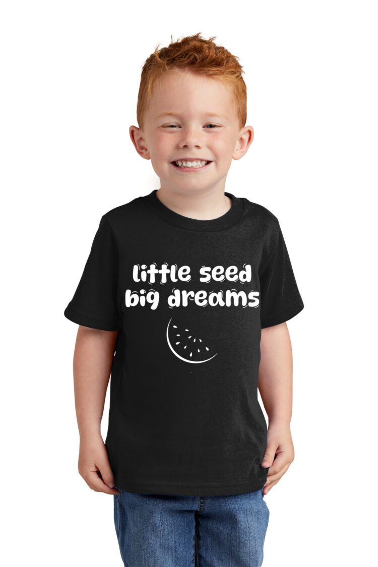 Toddler Little Seed Big Dreams Black Tee